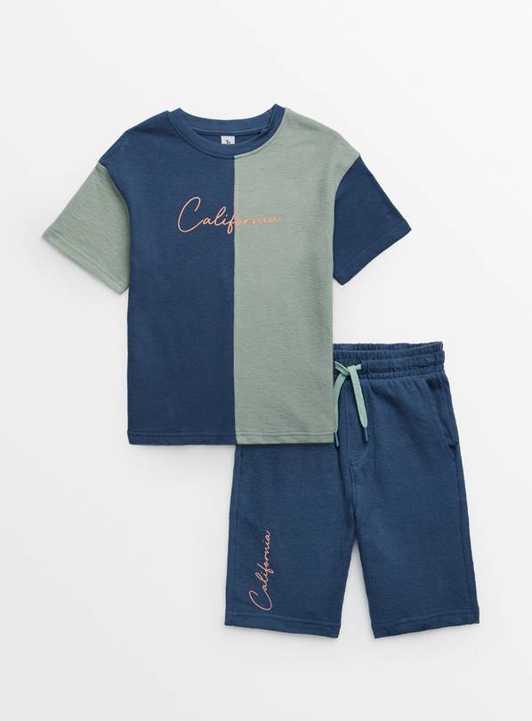 Blue & Green California T-Shirt & Shorts 8 years